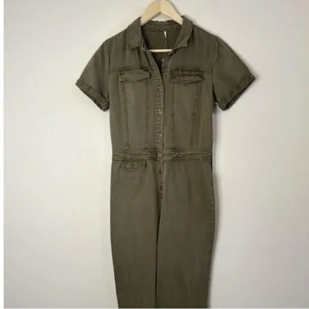 YFB green short sleeve coveralls - Picture 2 of 4